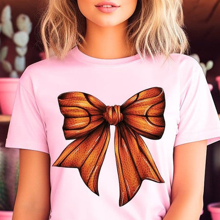 Coquette Basketball Bow Graphic Tee