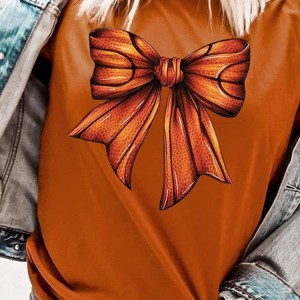 Coquette Basketball Bow Graphic Tee