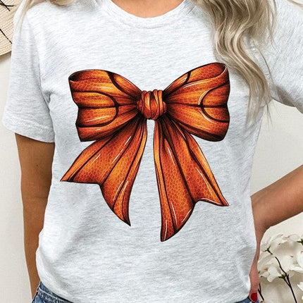 Coquette Basketball Bow Graphic Tee