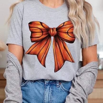 Coquette Basketball Bow Graphic Tee