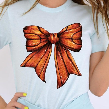 Coquette Basketball Bow Graphic Tee