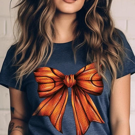 Coquette Basketball Bow Graphic Tee