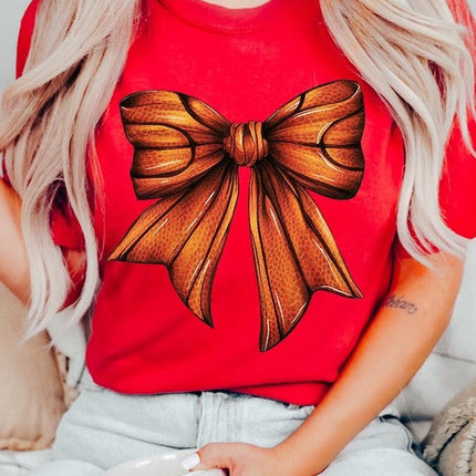 Coquette Basketball Bow Graphic Tee