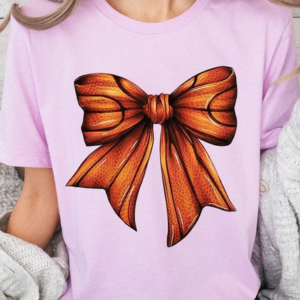 Coquette Basketball Bow Graphic Tee