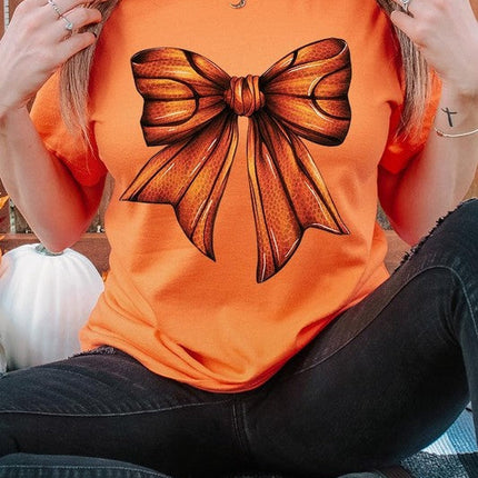 Coquette Basketball Bow Graphic Tee
