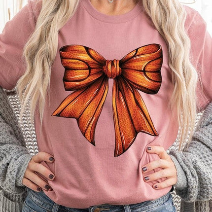 Coquette Basketball Bow Graphic Tee