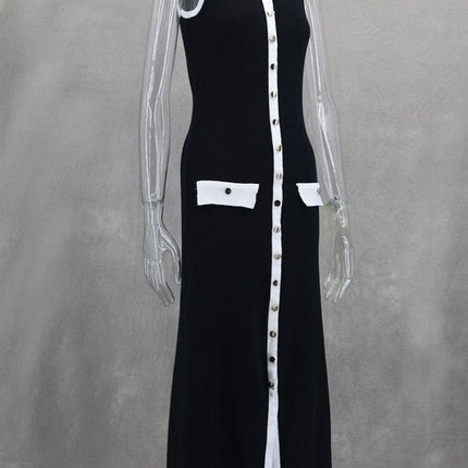 WOMEN FASHION LONG MIDI SWEATER DRESS