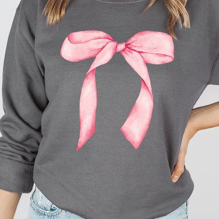 Pink Coquette Bow Graphic Sweatshirt