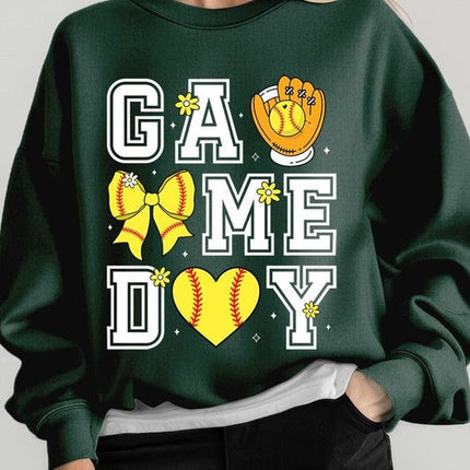 Softball Game Day Graphic Sweatshirt