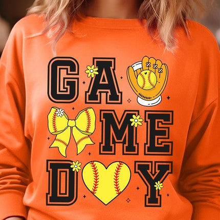 Softball Game Day Graphic Sweatshirt