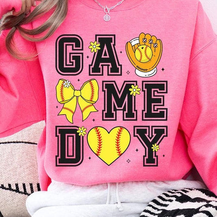 Softball Game Day Graphic Sweatshirt