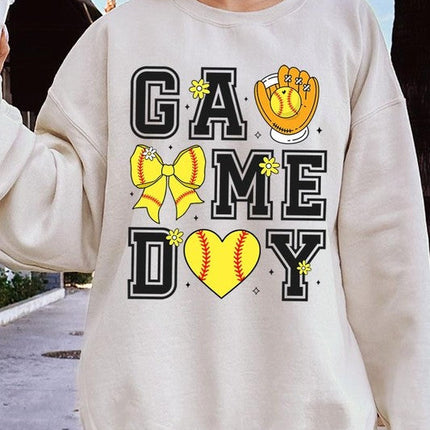 Softball Game Day Graphic Sweatshirt