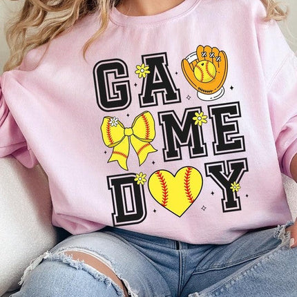 Softball Game Day Graphic Sweatshirt