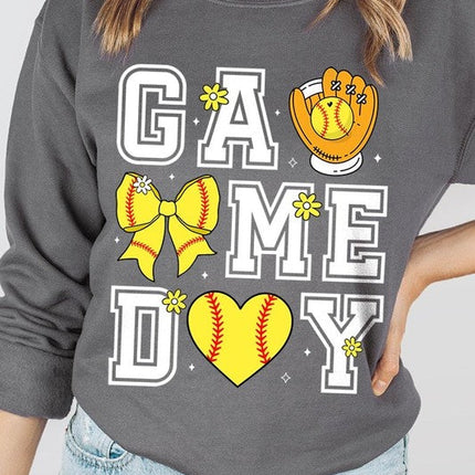 Softball Game Day Graphic Sweatshirt