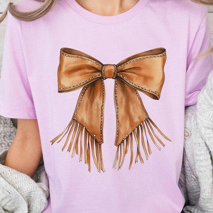 Western Cowgirl Bow Graphic Tee