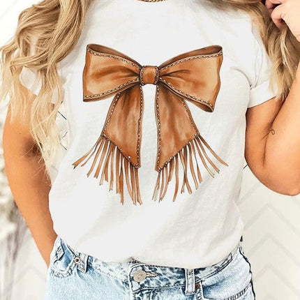 Western Cowgirl Bow Graphic Tee
