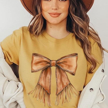 Western Cowgirl Bow Graphic Tee