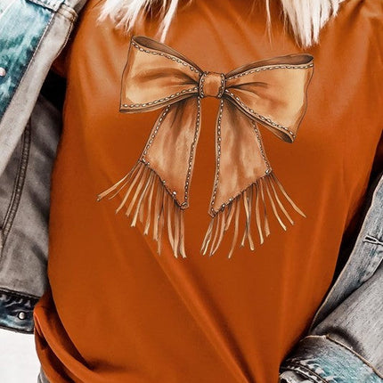 Western Cowgirl Bow Graphic Tee