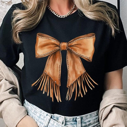 Western Cowgirl Bow Graphic Tee
