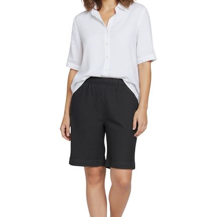 Women's Pull On Denim & Twill Shorts with stretch waist - No zipper or buttons