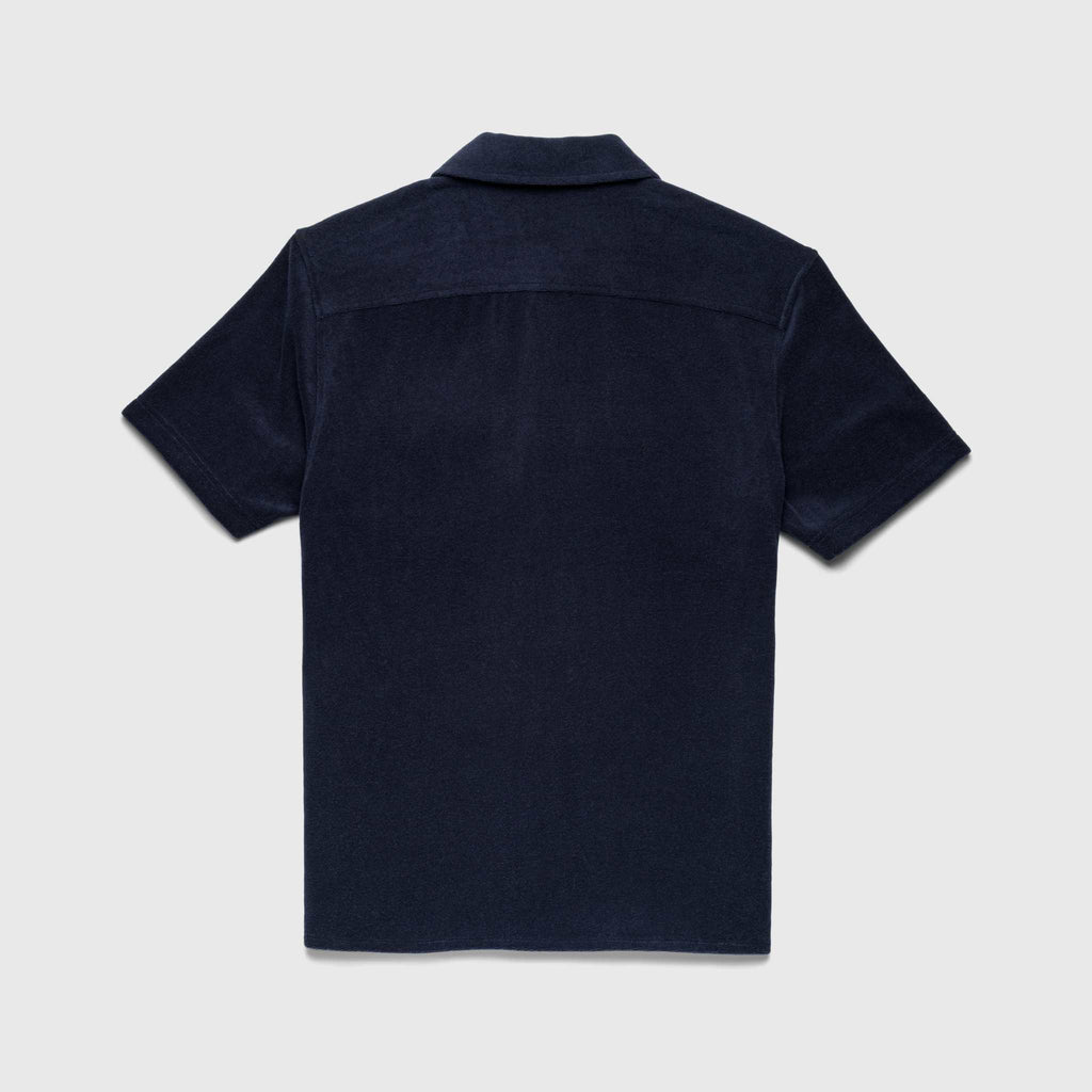 Mariner Terry Camp Collar Shirt - Navy Blazer