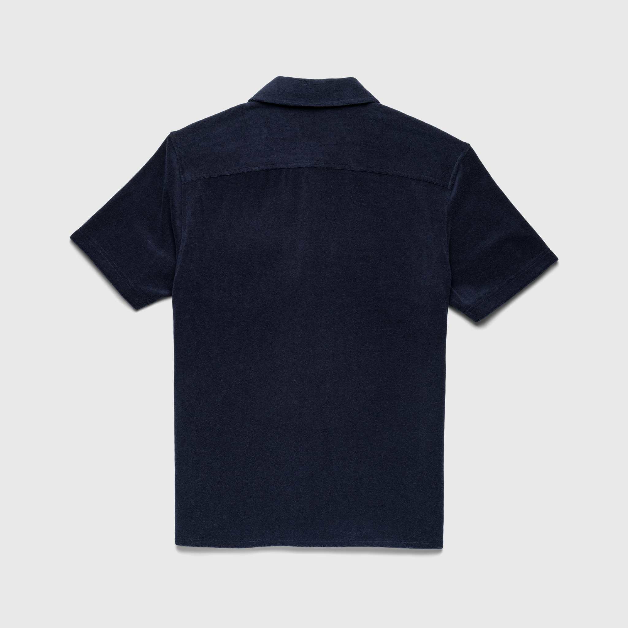 Mariner Terry Camp Collar Shirt - Navy Blazer