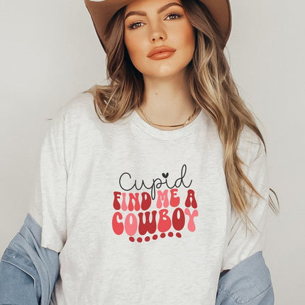 Cupid Find Me A Cowboy Graphic Tee