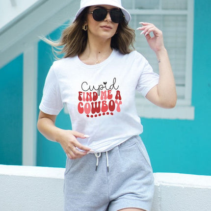 Cupid Find Me A Cowboy Graphic Tee