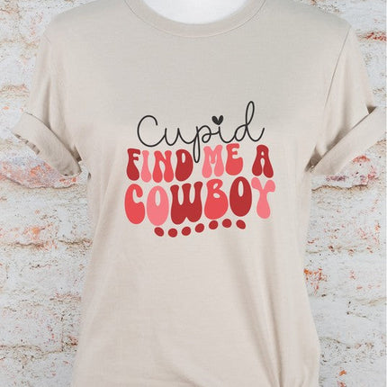 Cupid Find Me A Cowboy Graphic Tee