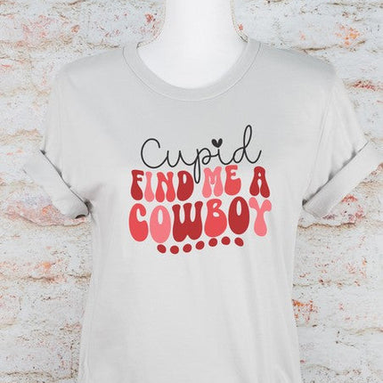 Cupid Find Me A Cowboy Graphic Tee