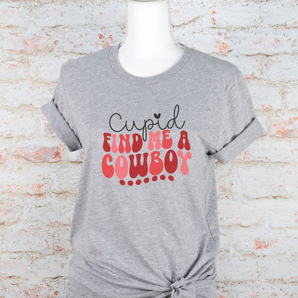 Cupid Find Me A Cowboy Graphic Tee