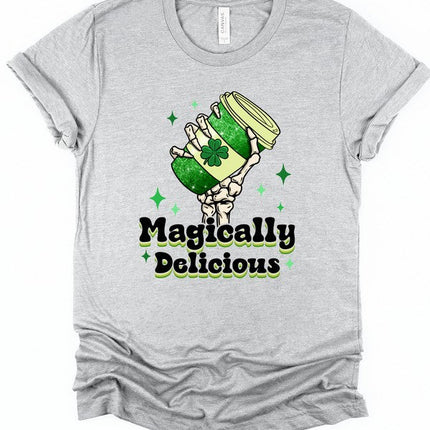 Magically Delicious Coffee Graphic Crew Neck Tee