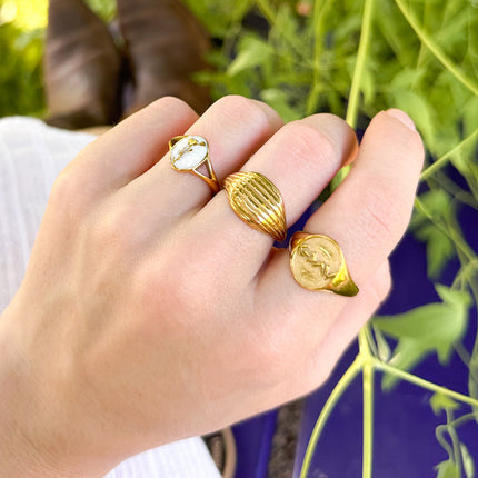Wildflower Signet Ring