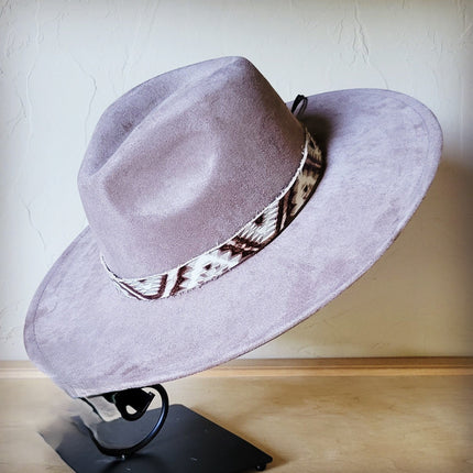 Gold Aztec Western Leather Band w/ Choice of Boho Hat 985e