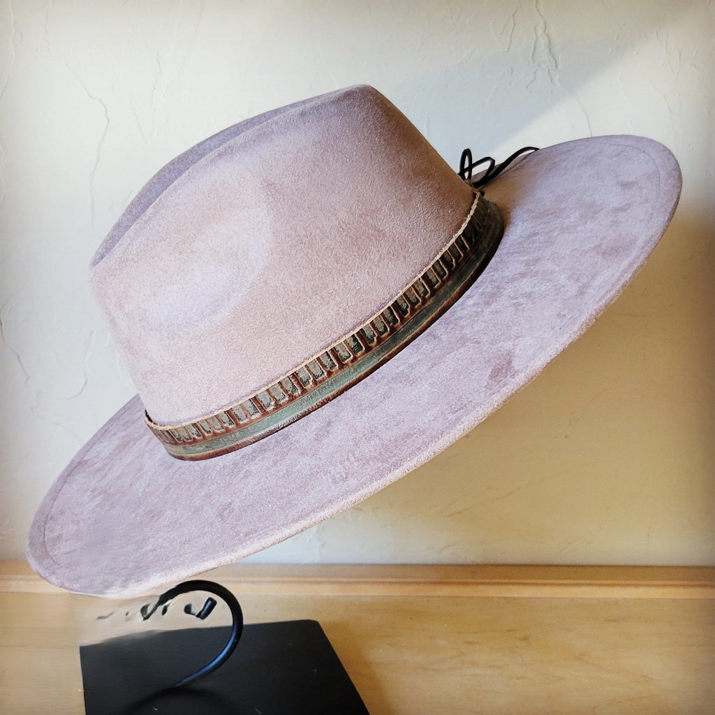 Turquoise Navajo Western Leather Band w/ Choice of Boho Hat 985d