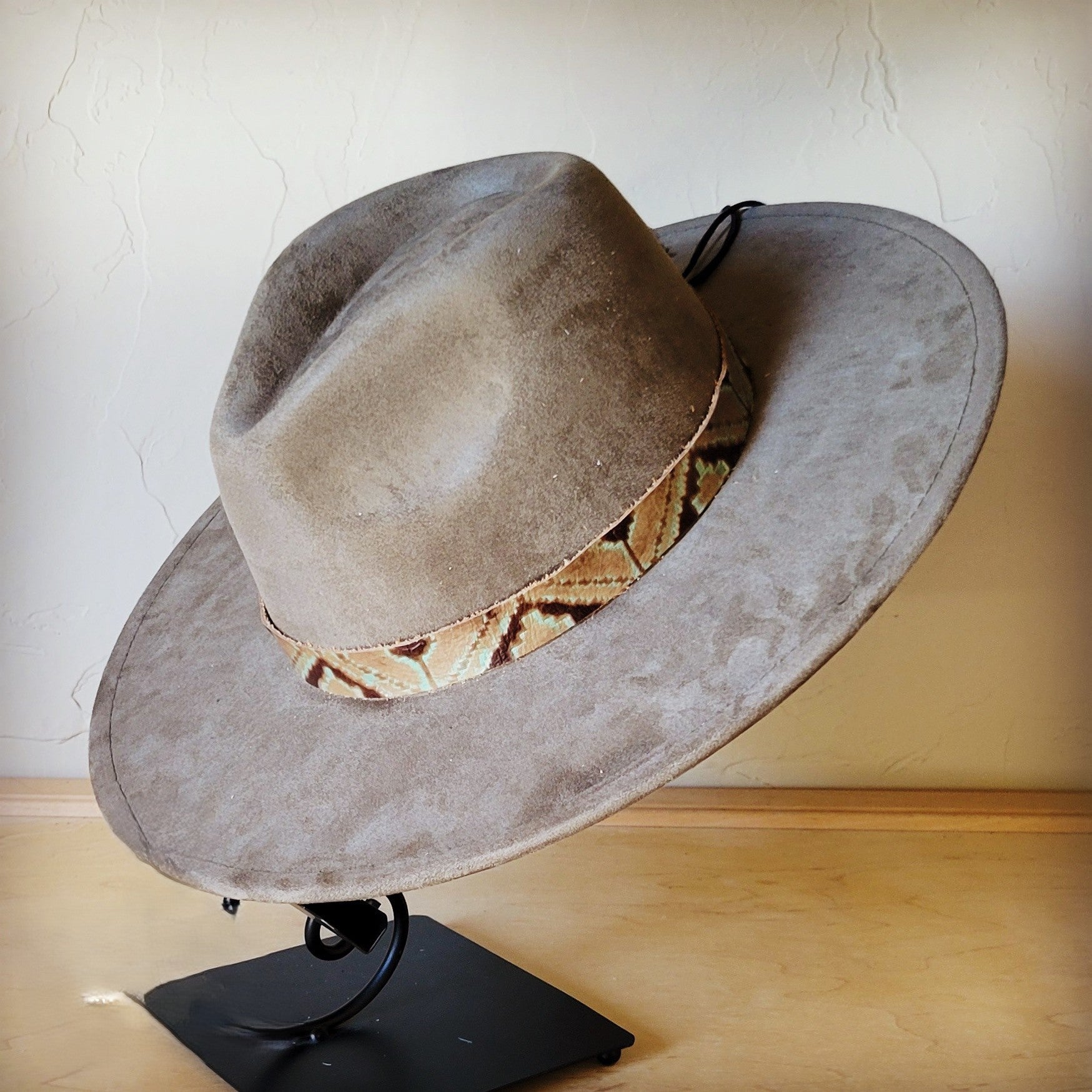 Turquoise Navajo Western Leather Band w/ Choice of Boho Hat 985d