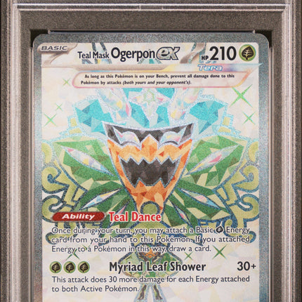 Teal Mask Ogerpon Ex 2024 Pokemon-Twilight Masquerade #190 Ultra Rare PSA 9