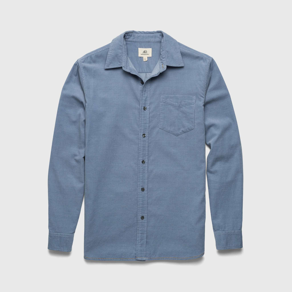 Brian Corduroy Shirt - Country Blue