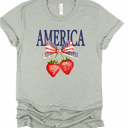 America Strawberry Graphic Tee