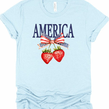 America Strawberry Graphic Tee