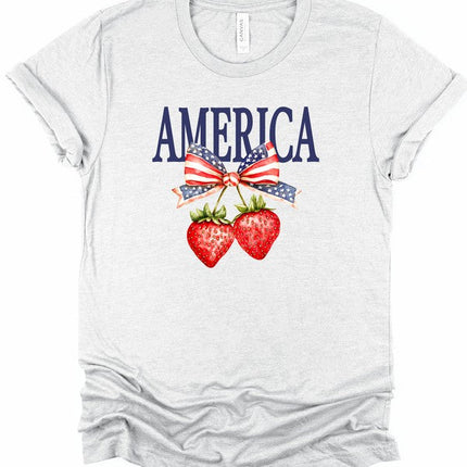 America Strawberry Graphic Tee