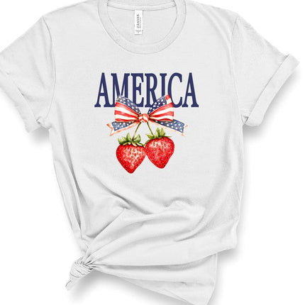 America Strawberry Graphic Tee