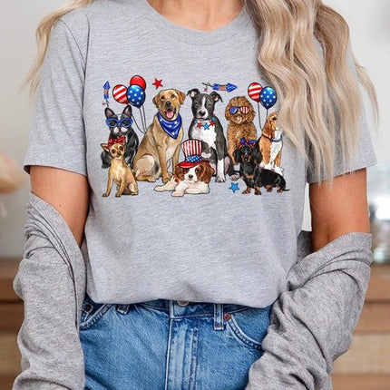 4th of July dogs Graphic Tee