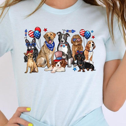 4th of July dogs Graphic Tee
