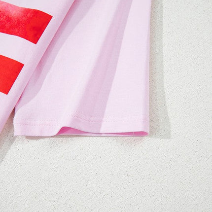 Women Flag Bow Graphic Crewneck Tee