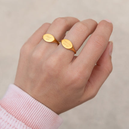 Forever Loved Oval Signet Ring