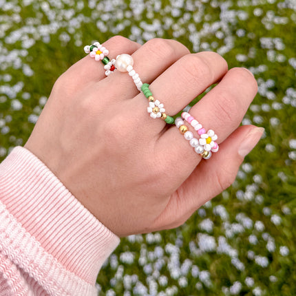 Garden Beaded Ring Set