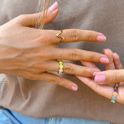 Wavy Cross Ring