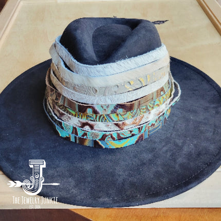 Red & Brown Navajo Embossed Leather Hat Band Only 950k