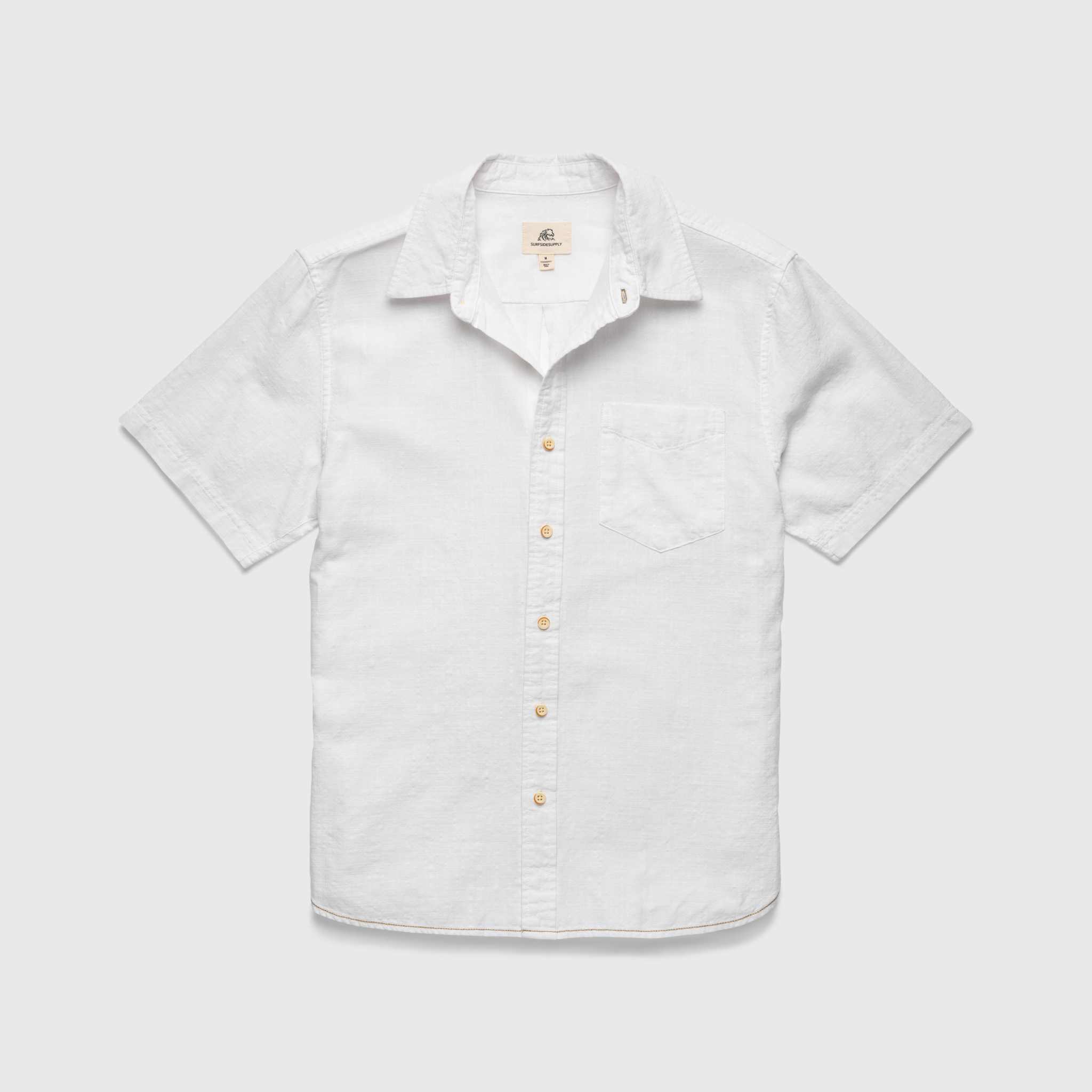 Joey Slub Island Shirt - Brilliant White